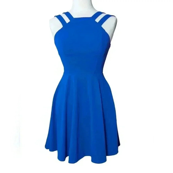 B Darlin Royal Blue Mini Formal Dress Size 5/6 Back Zip - Picture 1 of 8